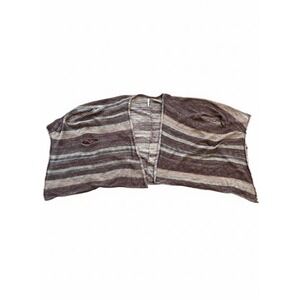 Free People Women Sz S(P)Boho Beach Fringe Shawl Pockets Shaw Knit Cotton Linen